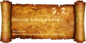 Herzog Konstantina névjegykártya